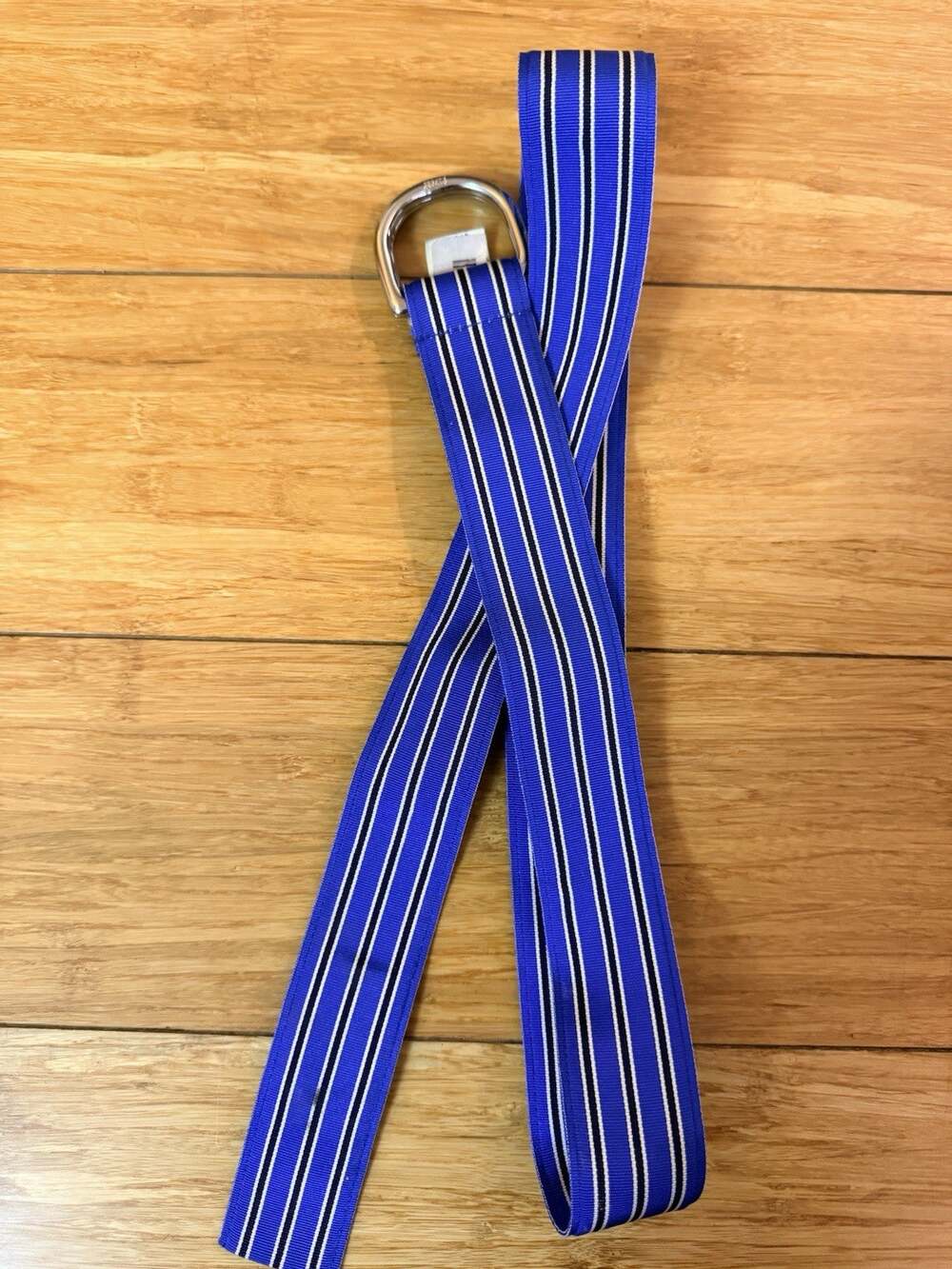 Polo Ralph Lauren Blue Striped D-Ring Belt